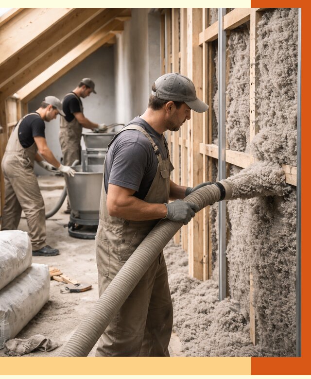 Утепление таунхауса эковатой в Гулькевичах от 2282 руб./м² — монтаж и задувка | ТепломастерГль