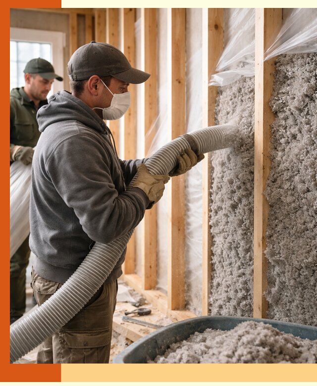 Утепление каркасного дома эковатой в Гулькевичах — качественно и надолго