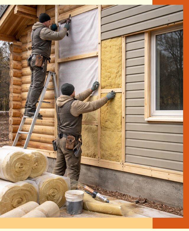 Утепление деревянного дома в Гулькевичах от 6432 руб./м2 — заказать работы | ТепломастерГль