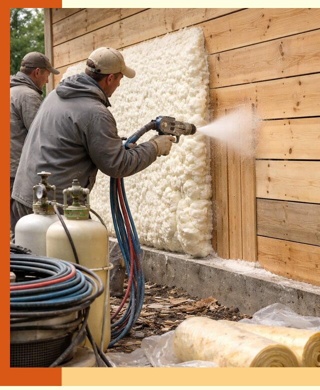 Утепление деревянного дома пенополиуретаном в Гулькевичах