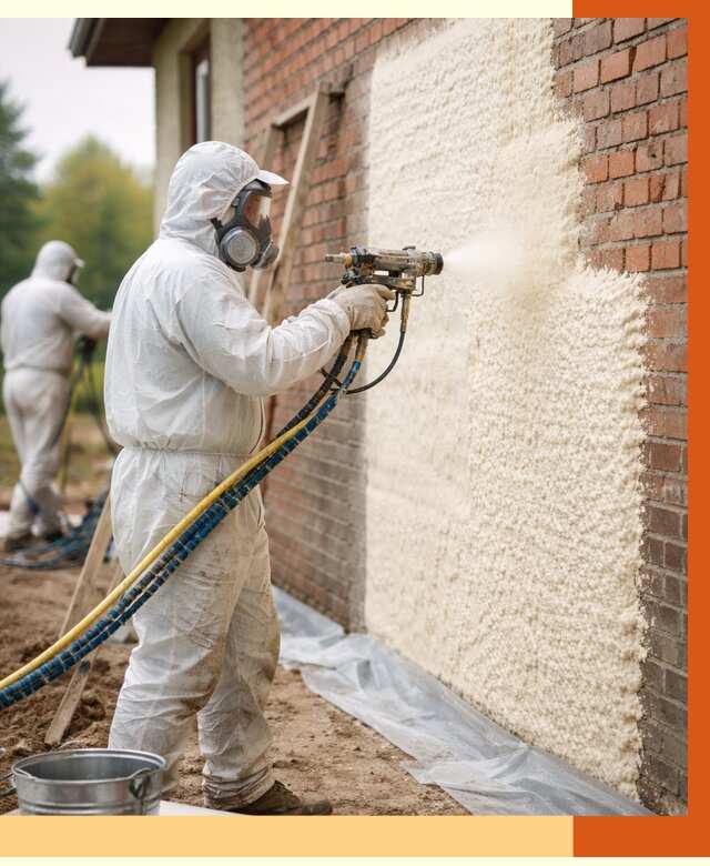 Утепление кирпичного дома ППУ в Гулькевичах под ключ от 6743 руб. | ТепломастерГль