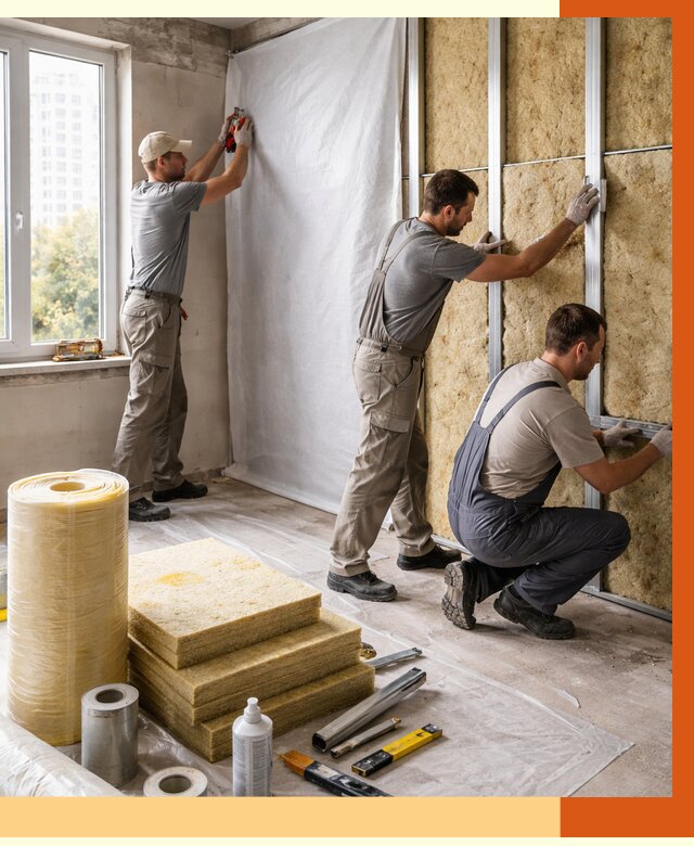 Утепление квартиры в Гулькевичах от 4668 руб/м2 — утеплить квартиру изнутри и снаружи | ТепломастерГль