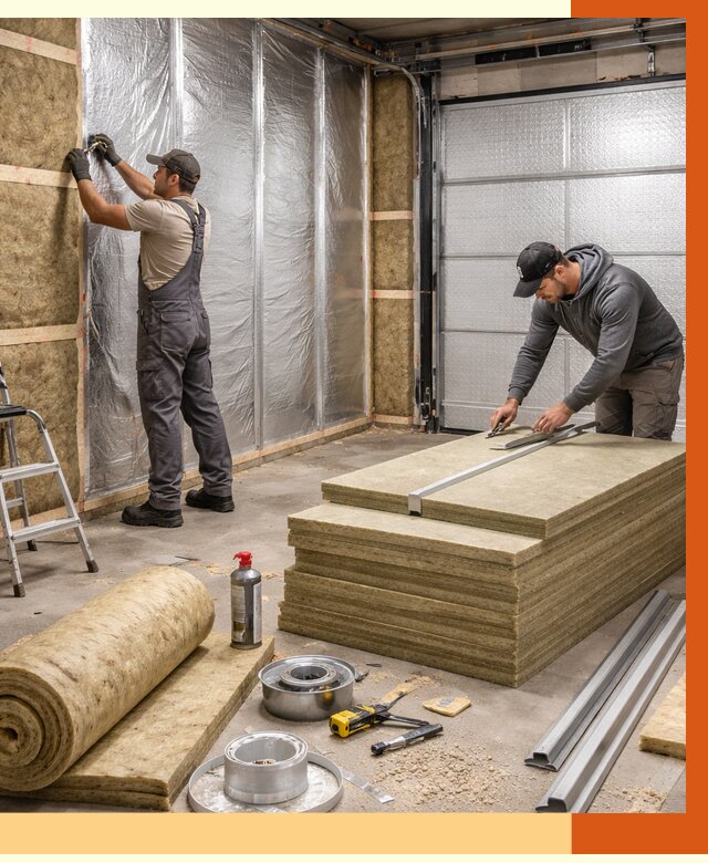 Утепление гаража в Гулькевичах от 4668 руб/м2 — комплексное утепление ворот и стен | ТепломастерГль