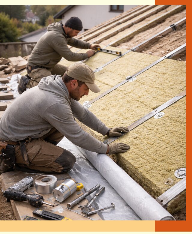 Утепление крыши снаружи в Гулькевичах под ключ от 1245 руб./м2 | ТепломастерГль