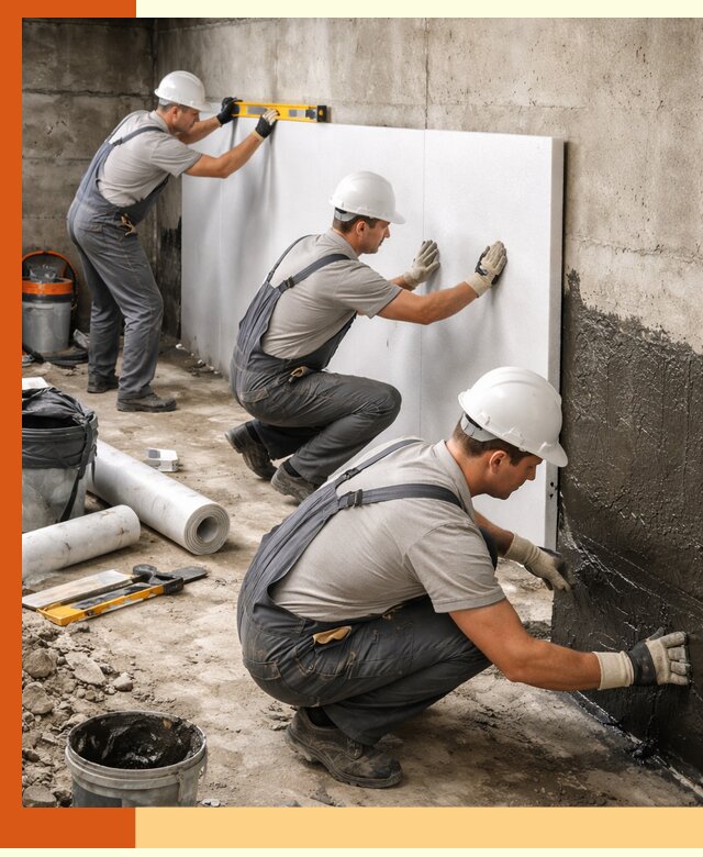 Утепление фундамента изнутри профессионально в Гулькевичах