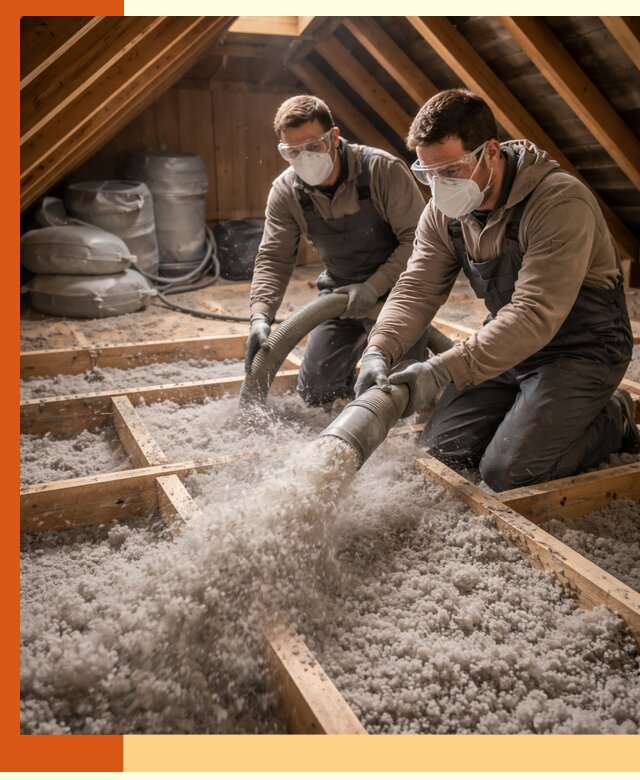 Утепление чердака эковатой в Гулькевичах — быстро и надёжно