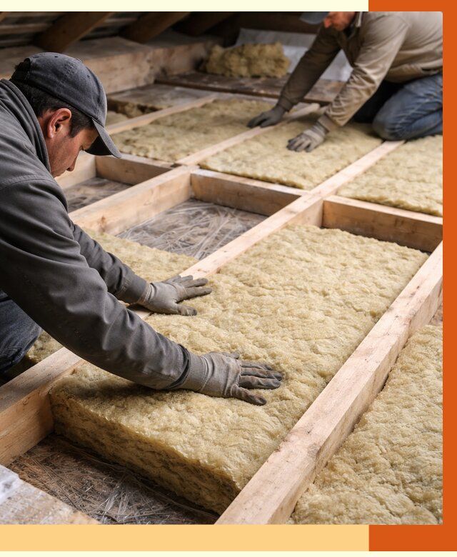 Утепление чердака минватой в Гулькевичах от 3631 руб/м2 под ключ | ТепломастерГль