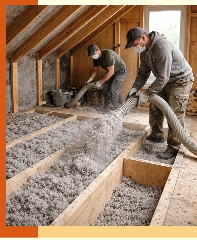 Утепление мансарды эковатой в Гулькевичах с гарантией качества