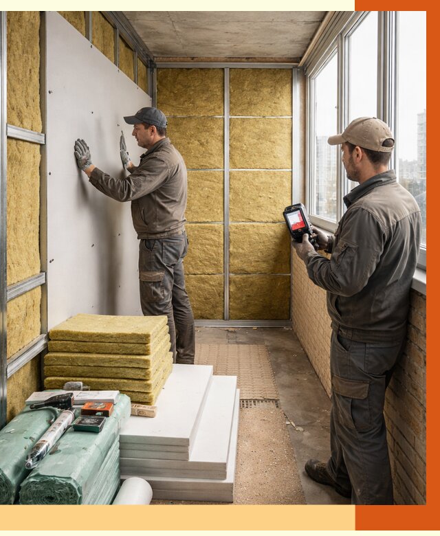 Утепление балкона в Гулькевичах от 4668 руб. под ключ | ТепломастерГль