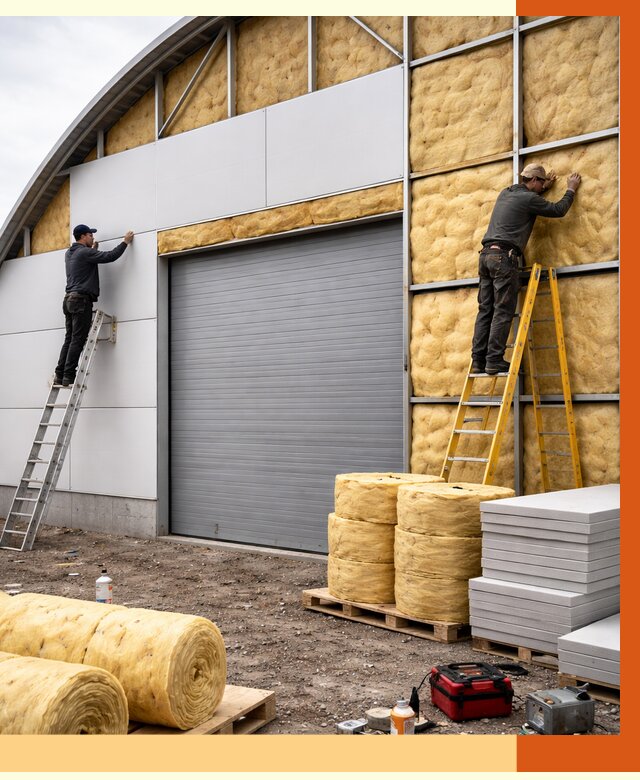 Утепление ангара пенополиуретаном в Гулькевичах от 7469 руб./м² — комплекс от ТепломастерГль