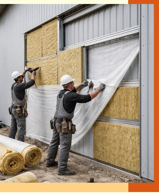 Утепление металлического склада в Гулькевичах от 4668 руб/м2 — комплексное утепление под ключ | ТепломастерГль