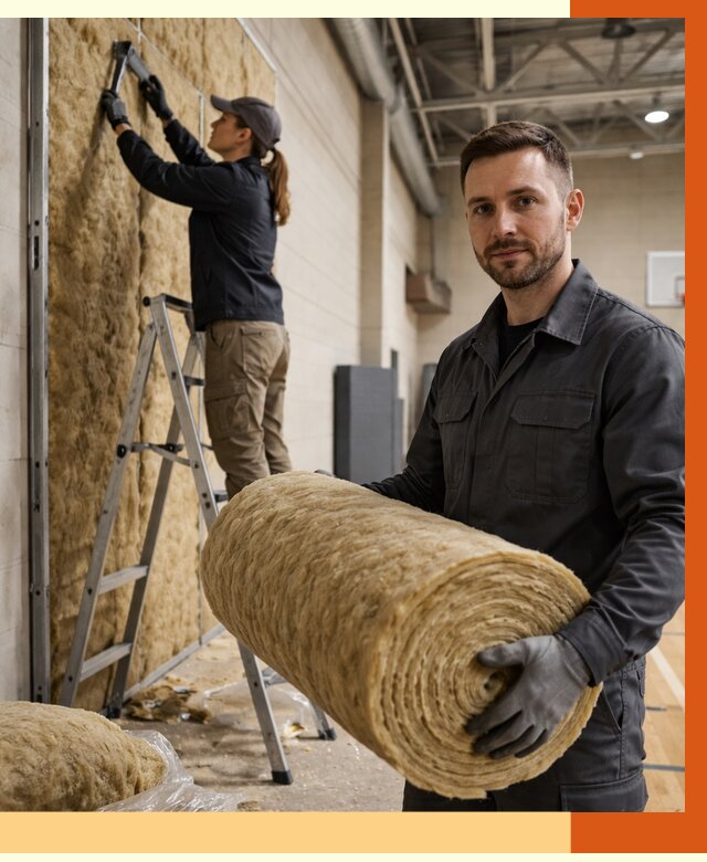 Утепление спортзала в Гулькевичах от 7781 руб/м2 — комплексное утепление под ключ | ТепломастерГль