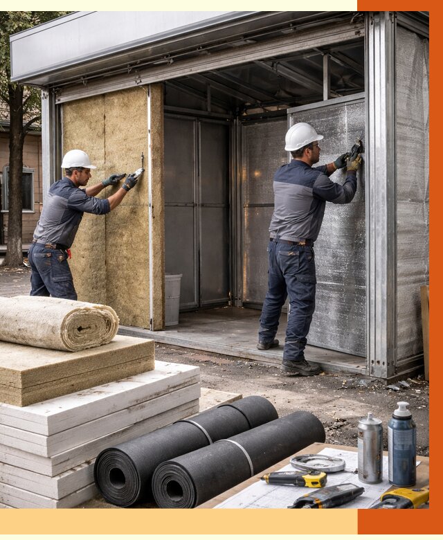 Утепление павильона шаурма в Гулькевичах под ключ от 1245 руб. за м² | ТепломастерГль