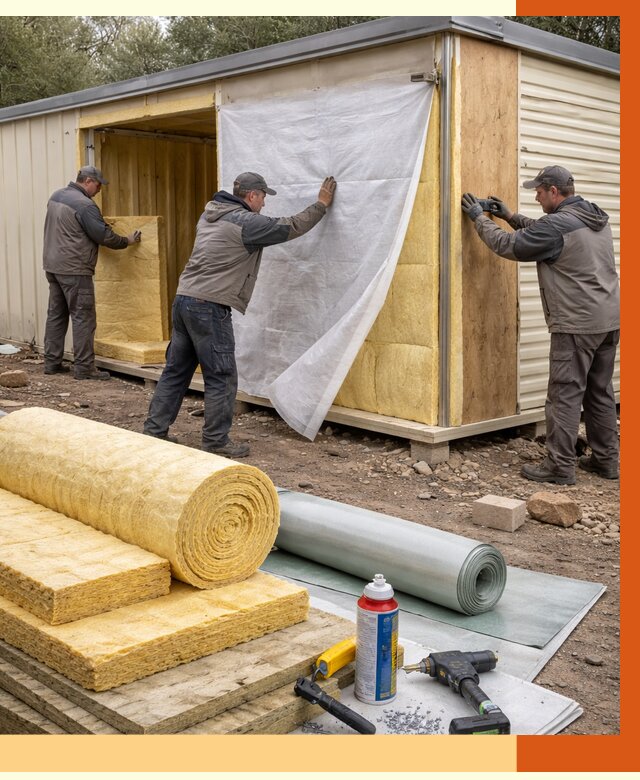 Утепление строительной бытовки в Гулькевичах от 12968 руб. под ключ | ТепломастерГль
