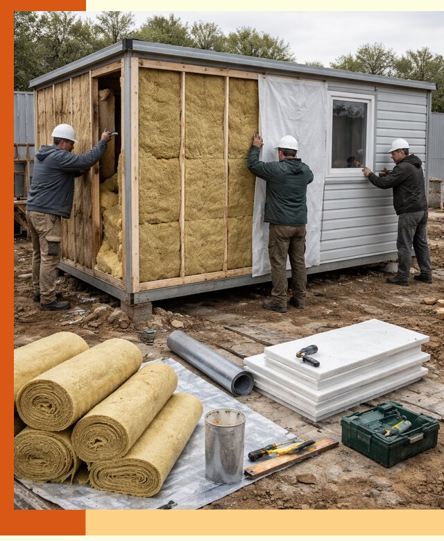 Утепление строительной бытовки под ключ в Гулькевичах для любых условий