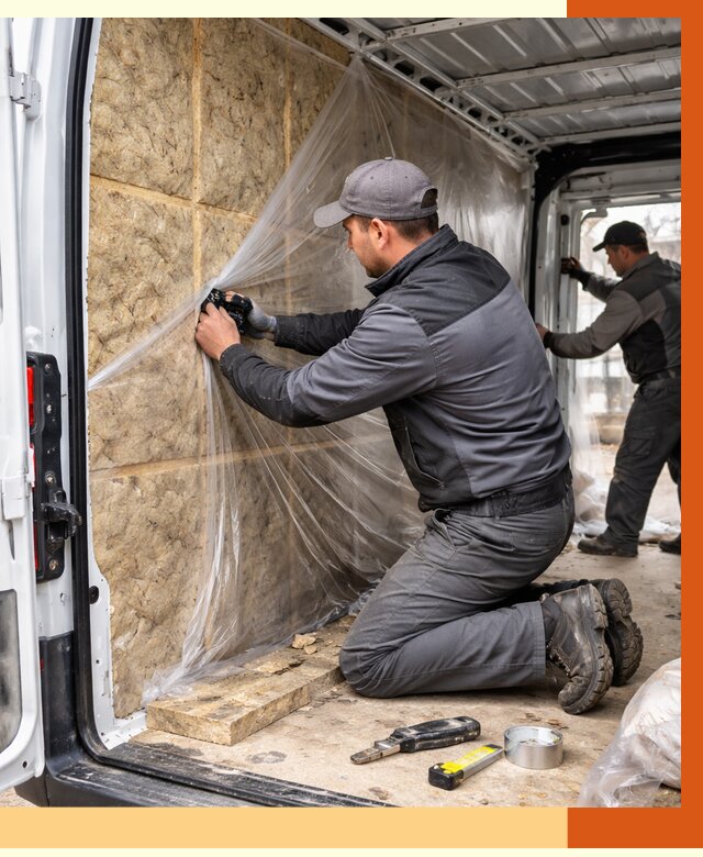 Утепление фургона в Гулькевичах от 17117 руб/м2 — утепление фургона ППУ и кузова | ТепломастерГль