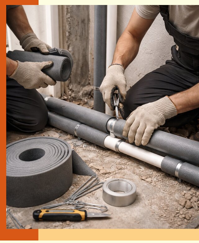 Утепление труб водоснабжения в Гулькевичах — монтаж и защита сети