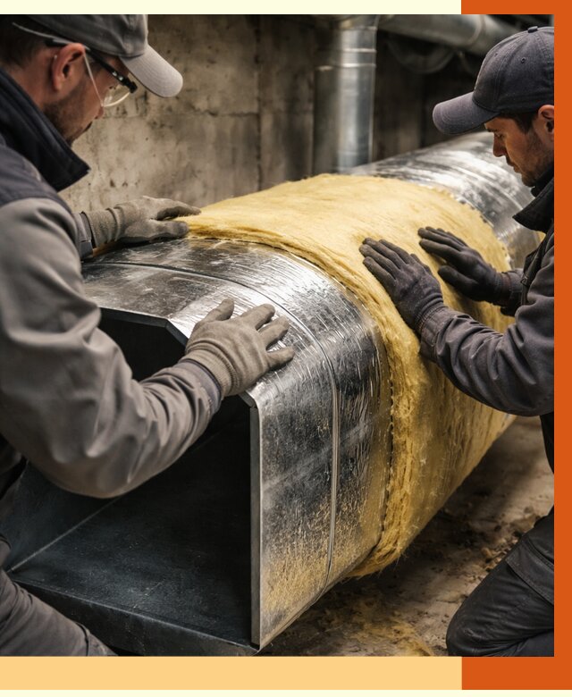 Утепление воздуховодов в Гулькевичах от 4357 руб. — теплоизоляция вентиляции | ТепломастерГль