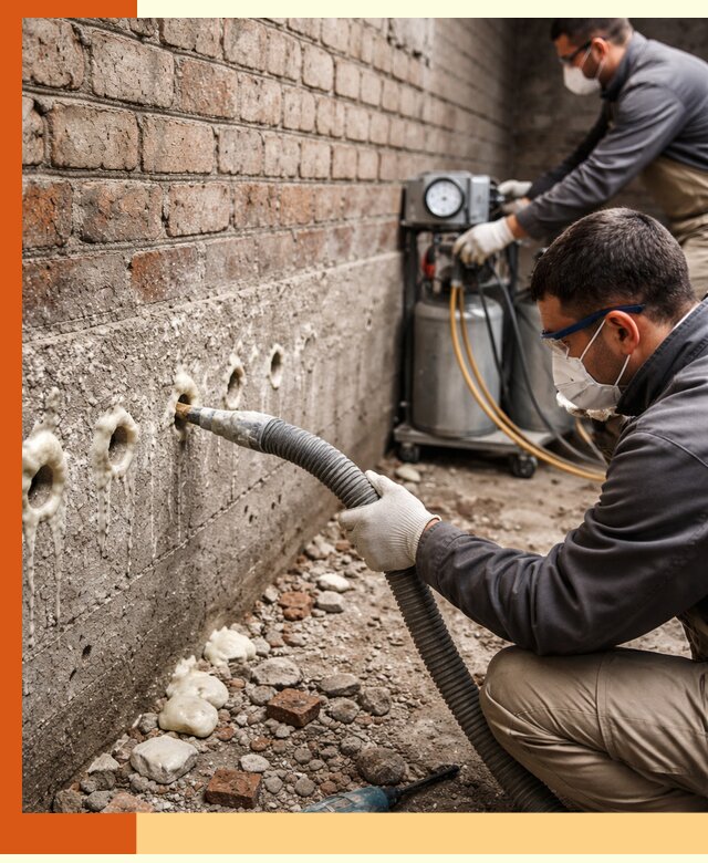 Заполнение колодцевой кладки ППУ в Гулькевичах быстро и герметично