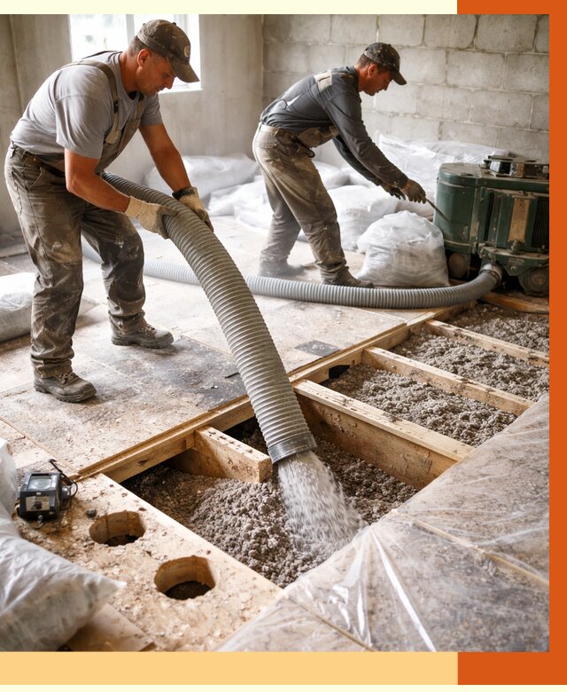 Заполнение пустот перекрытий в Гулькевичах от 4668 руб. под ключ | ТепломастерГль