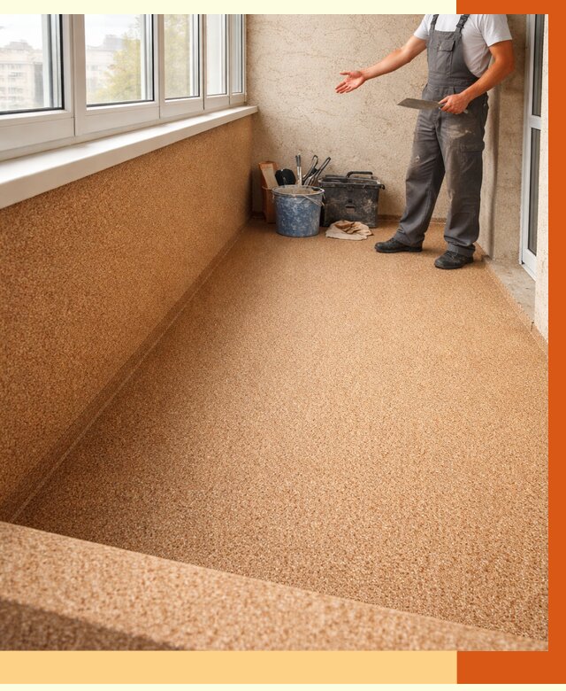 Утепление балкона жидкой пробкой в Гулькевичах от 3787 руб/м² под ключ | ТепломастерГль