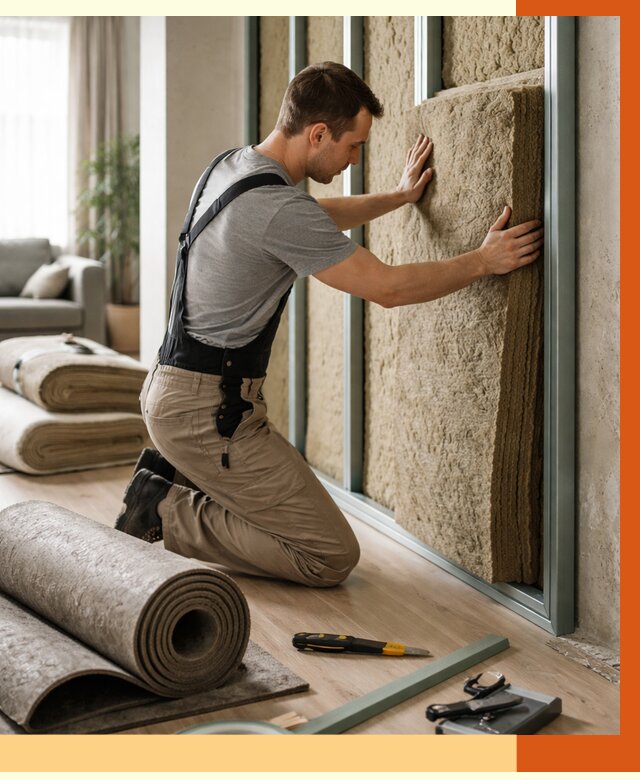 Шумоизоляция перегородок в Гулькевичах от 1712 руб. за м2 — ТепломастерГль