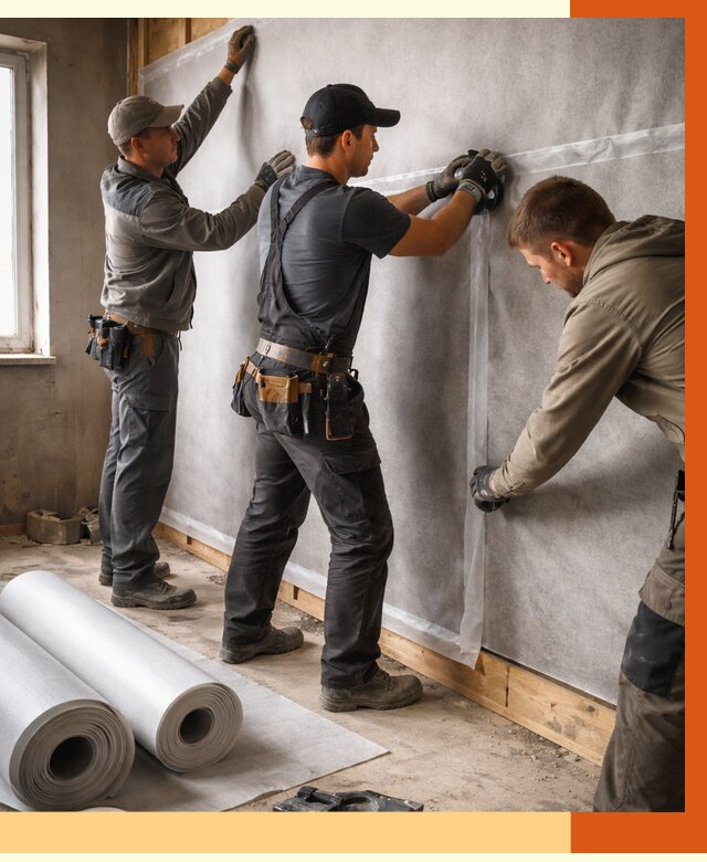 Монтаж ветроизоляции в Гулькевичах от 4668 руб./м2 — профессионально | ТепломастерГль