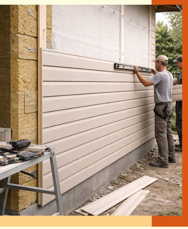 Монтаж сайдинга после утепления в Гулькевичах от 1919 руб. — обшивка и облицовка | ТепломастерГль